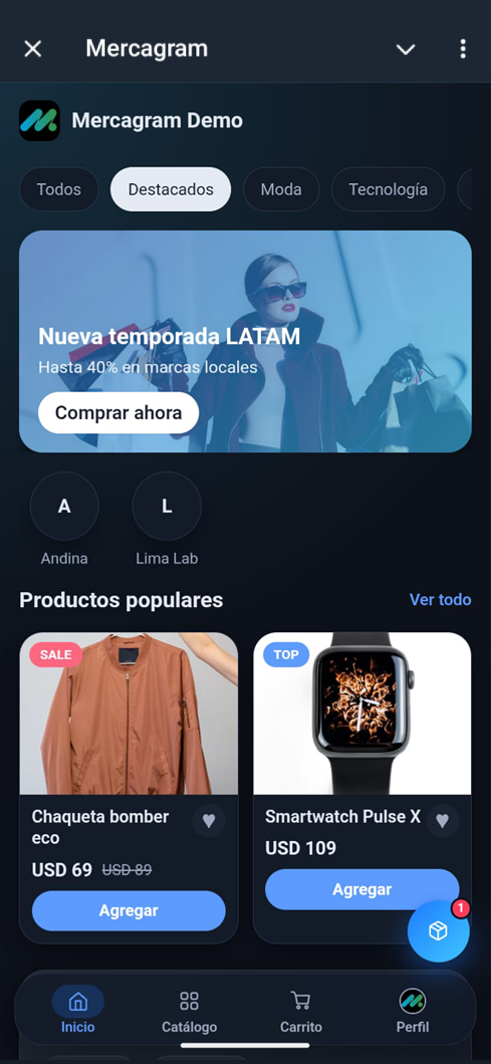 Mercagram: tu tienda en Telegram
